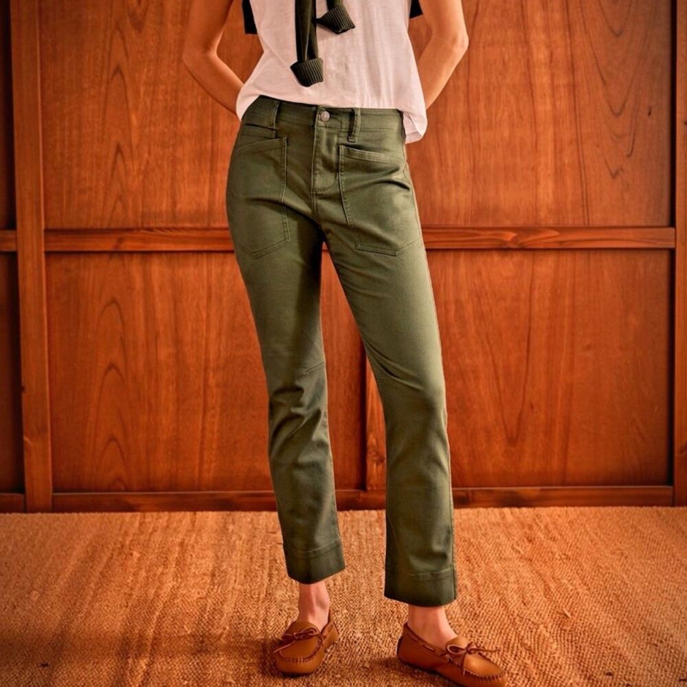 Cabi Navigator Utility Pants Women’s Size 6 Olive Green Straight Leg 30x29